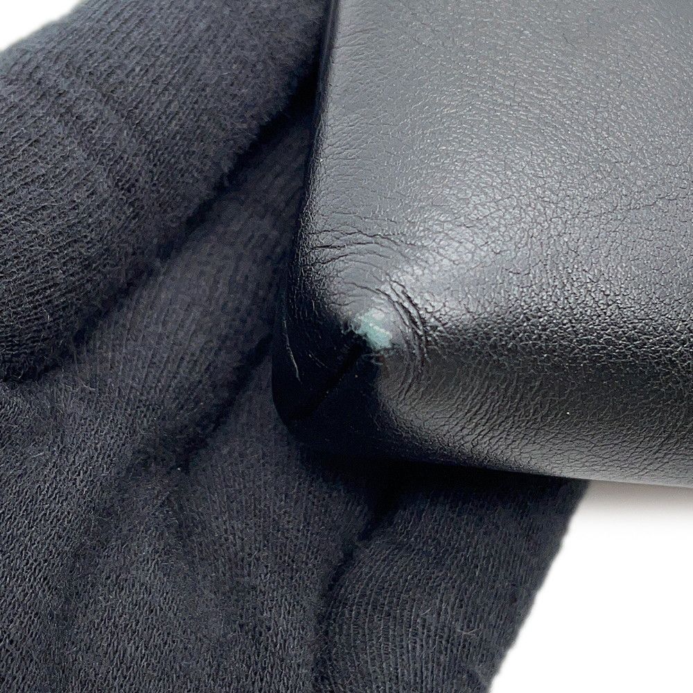 Celine Handbag Triomphe Wiltern Clutch Leather Black — view 9