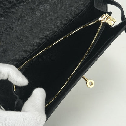 Hermes Kelly Wallet to Go Epsom Noir Black Gold Veau — view 8