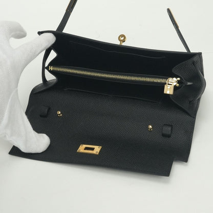 Hermes Kelly Wallet to Go Epsom Noir Black Gold Veau — view 7