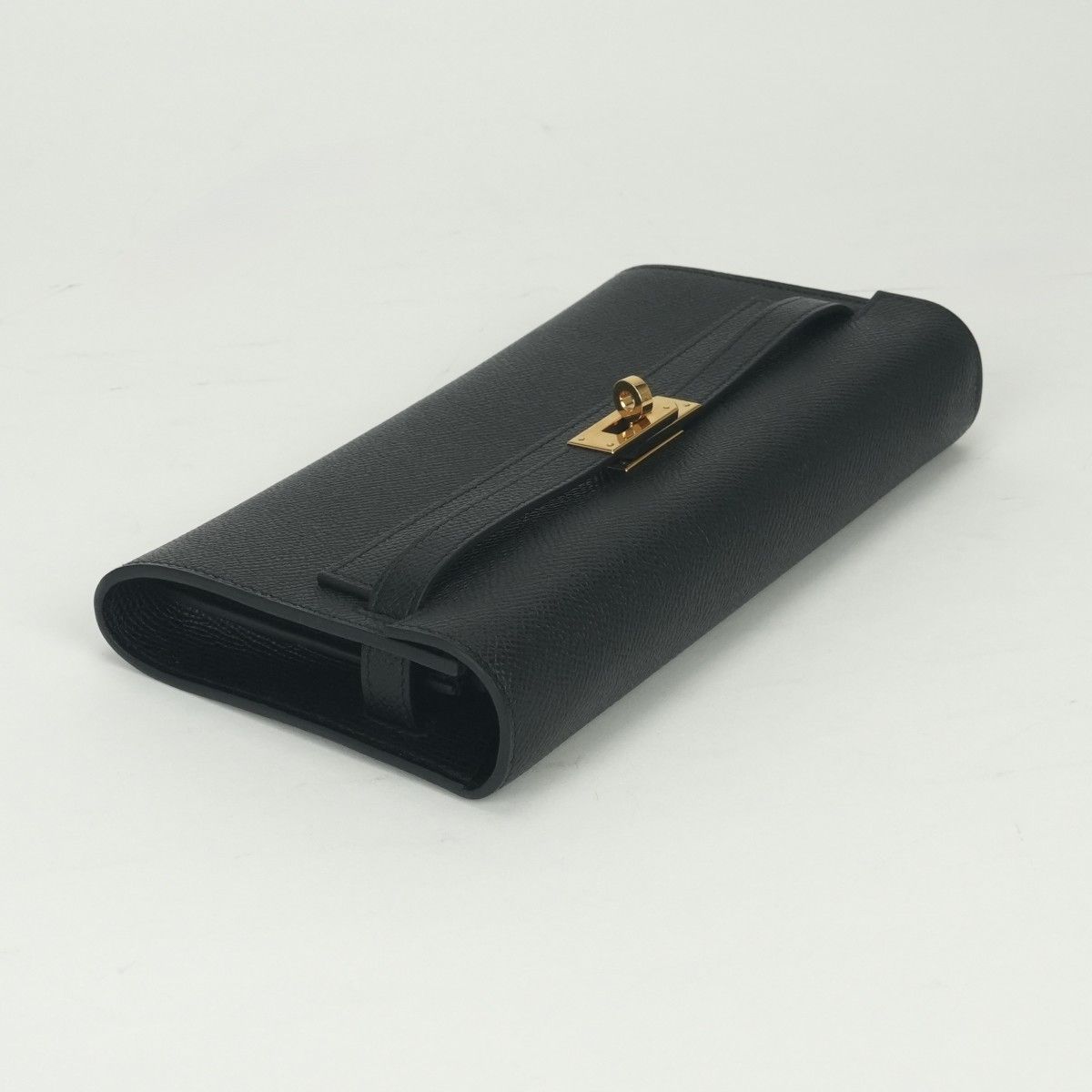 Hermes Kelly Wallet to Go Epsom Noir Black Gold Veau — view 3