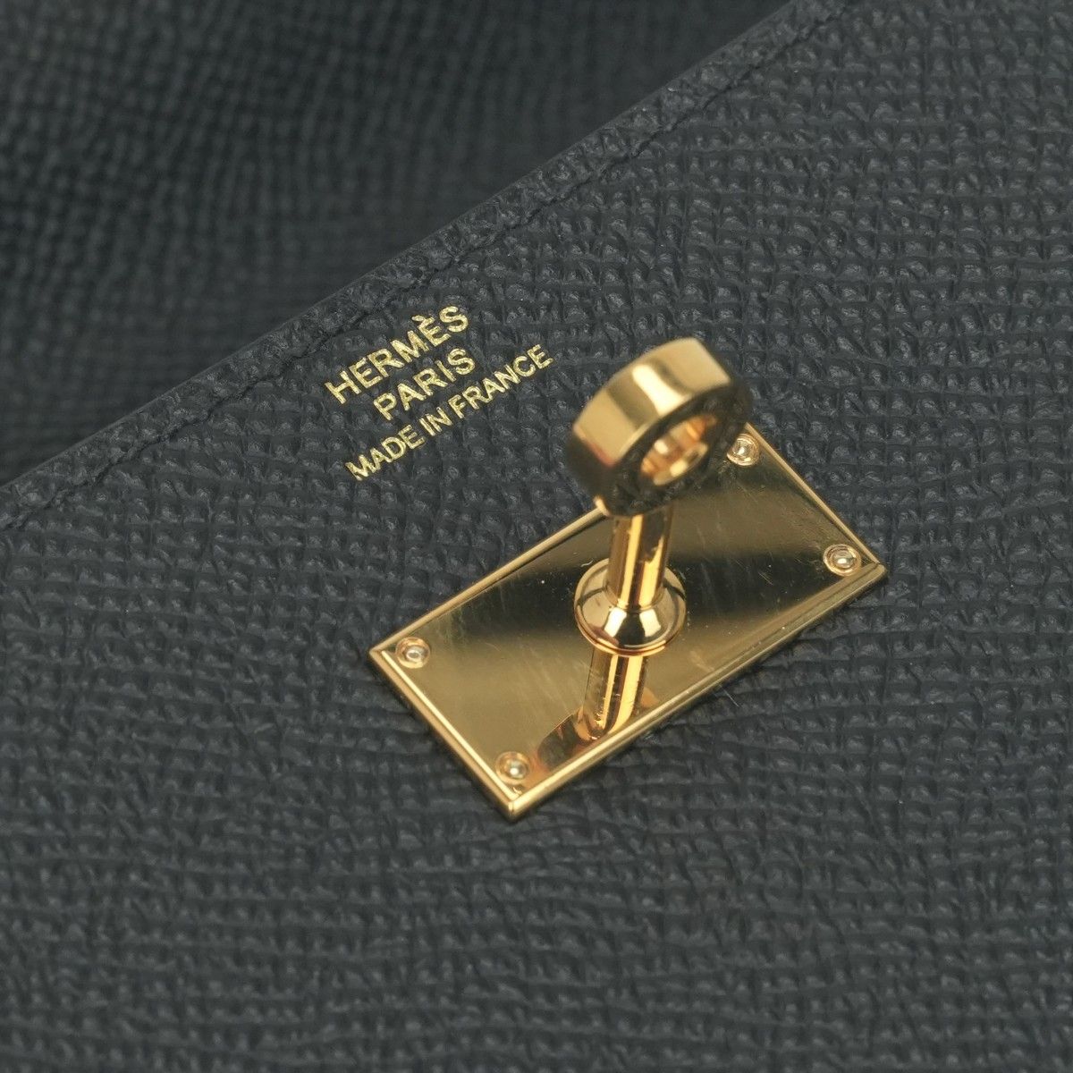 Hermes Kelly Wallet to Go Epsom Noir Black Gold Veau — view 6