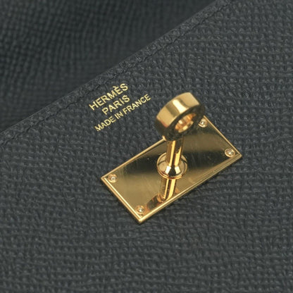 Hermes Kelly Wallet to Go Epsom Noir Black Gold Veau — view 6