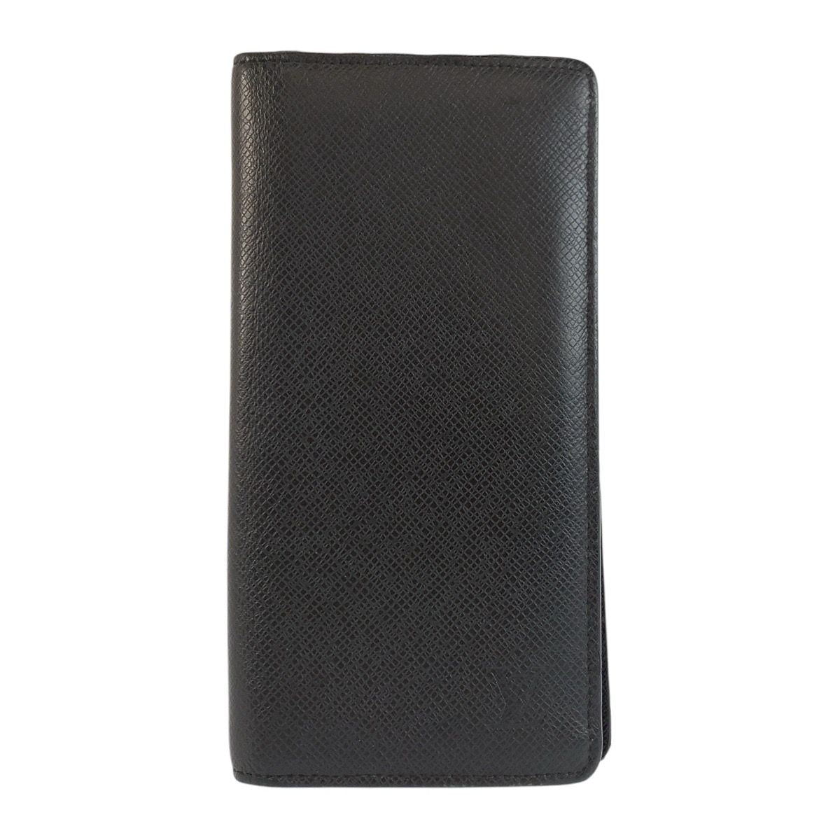 Louis Vuitton Taiga Portefeuille Brazza Noir Black Wallet