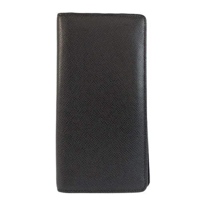 Louis Vuitton Taiga Portefeuille Brazza Noir Black Wallet