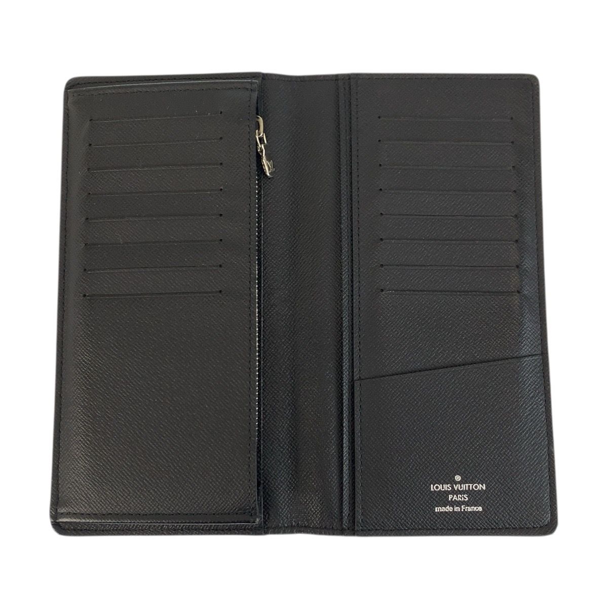 Louis Vuitton Taiga Portefeuille Brazza Noir Black Wallet — view 4