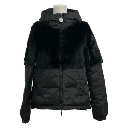 Moncler Down Jacket 00 XS Lieux Black Rabbit Fur Winter