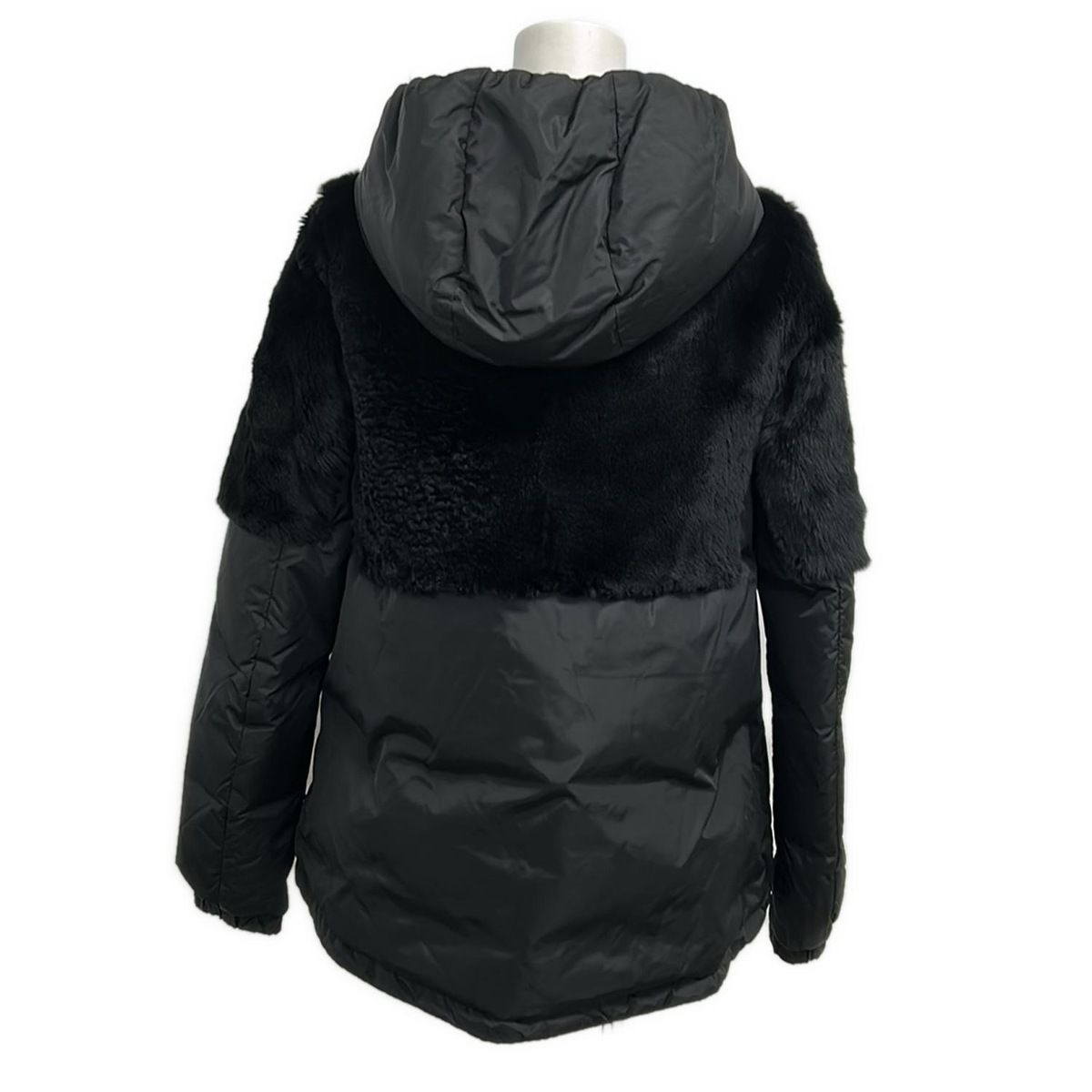 Moncler Down Jacket 00 XS Lieux Black Rabbit Fur Winter — view 2