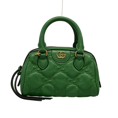 Gucci Handbag GG Matelasse Green Leather