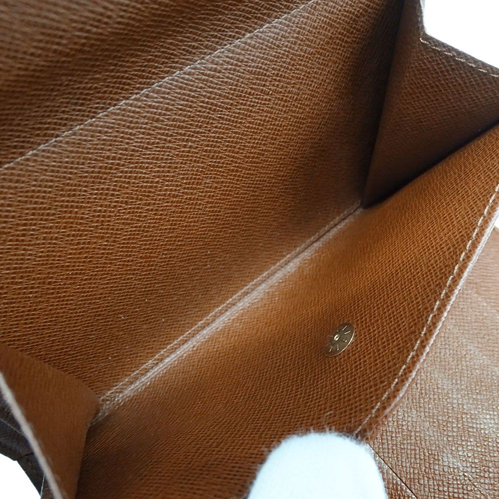 Louis Vuitton Wallet Trifold Monogram Canvas Porte Tresor Etui Chequier Brown — view 7