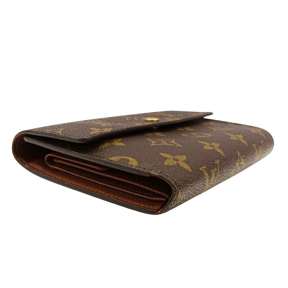 Louis Vuitton Wallet Trifold Monogram Canvas Porte Tresor Etui Chequier Brown — view 3