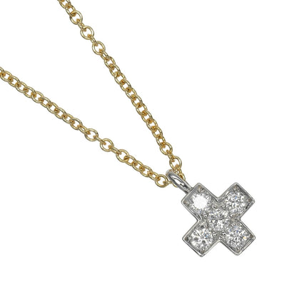 Tiffany & Co Cruciform Gold Diamond Necklace