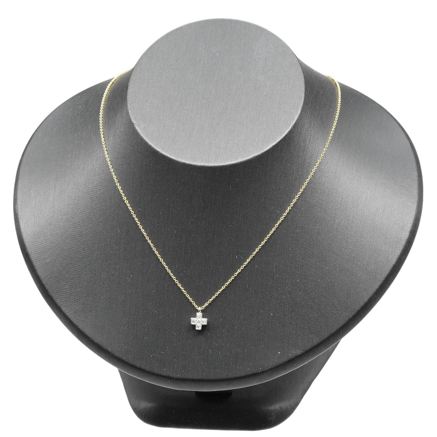 Tiffany & Co Cruciform Gold Diamond Necklace — view 2