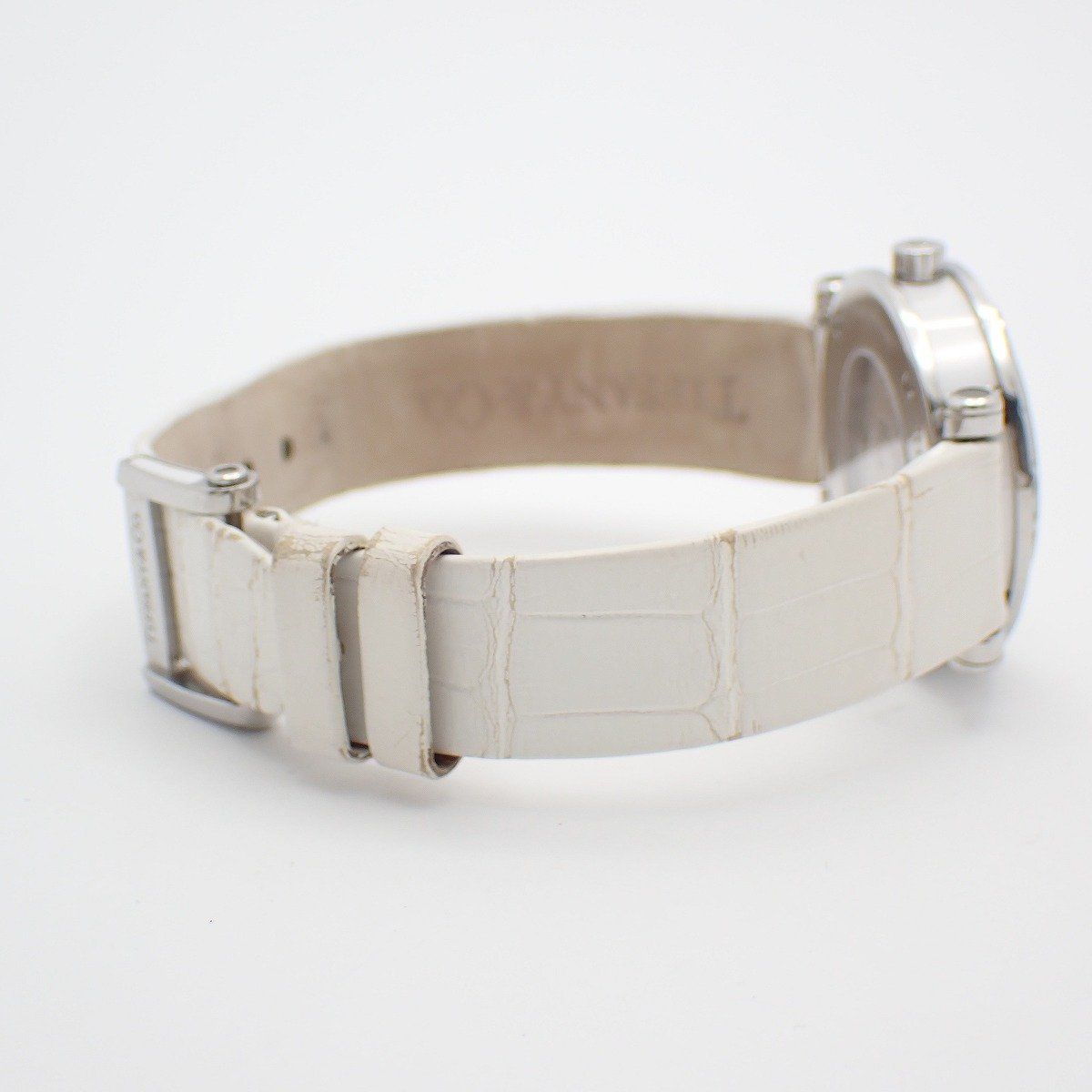 Tiffany & Co Atlas Date Automatic Watch White Dial Ceramic SS Leather Strap Pawn — view 4