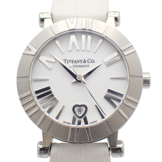 Tiffany & Co Atlas Date Automatic Watch White Dial Ceramic SS Leather Strap Pawn