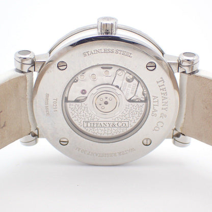 Tiffany & Co Atlas Date Automatic Watch White Dial Ceramic SS Leather Strap Pawn — view 9