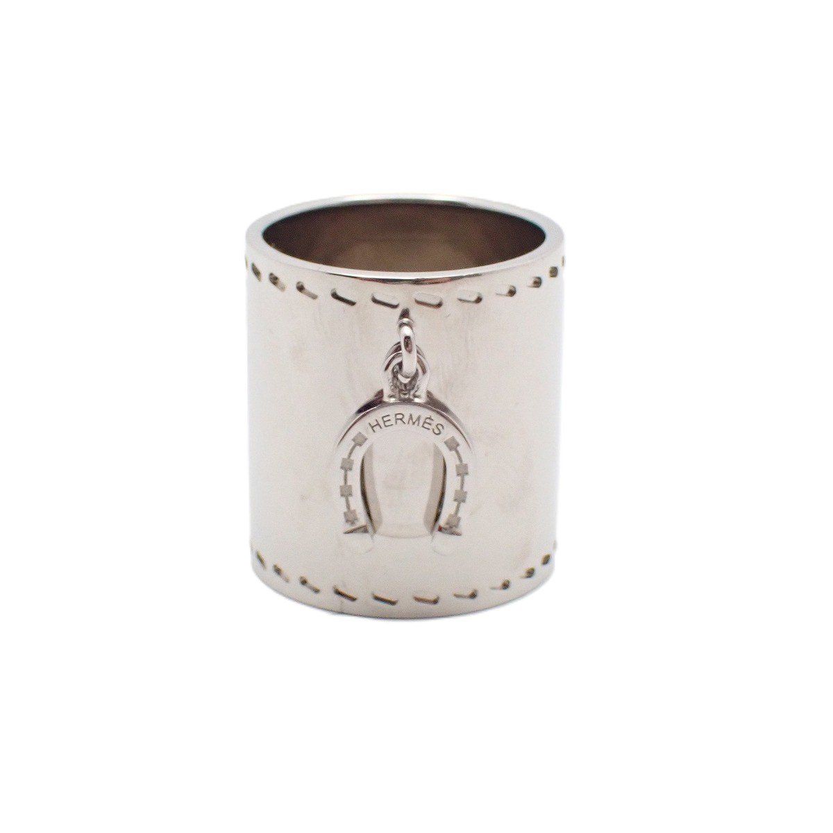 Hermes Scarf Ring Horse Shoe Silver