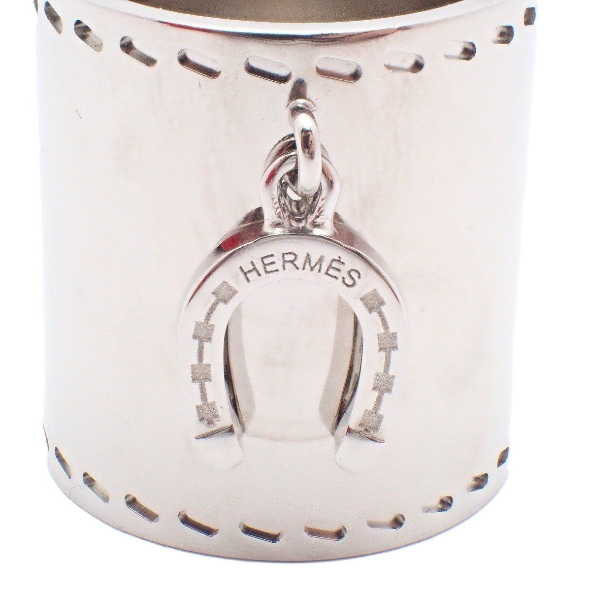 Hermes Scarf Ring Horse Shoe Silver — view 7