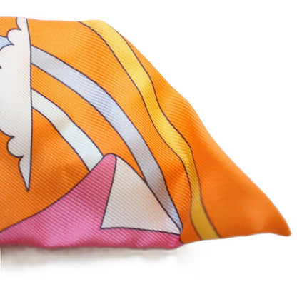 Hermes Tsuiri My Cloud Silk 100% Orange Scarf — view 9