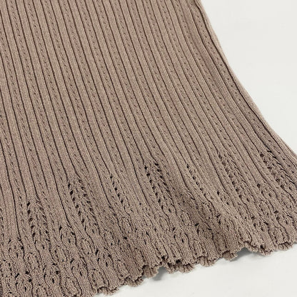 Dior Galiano Era Sleeveless Neck Knit Sweater Cotton Silk Top 38 Beige — view 5