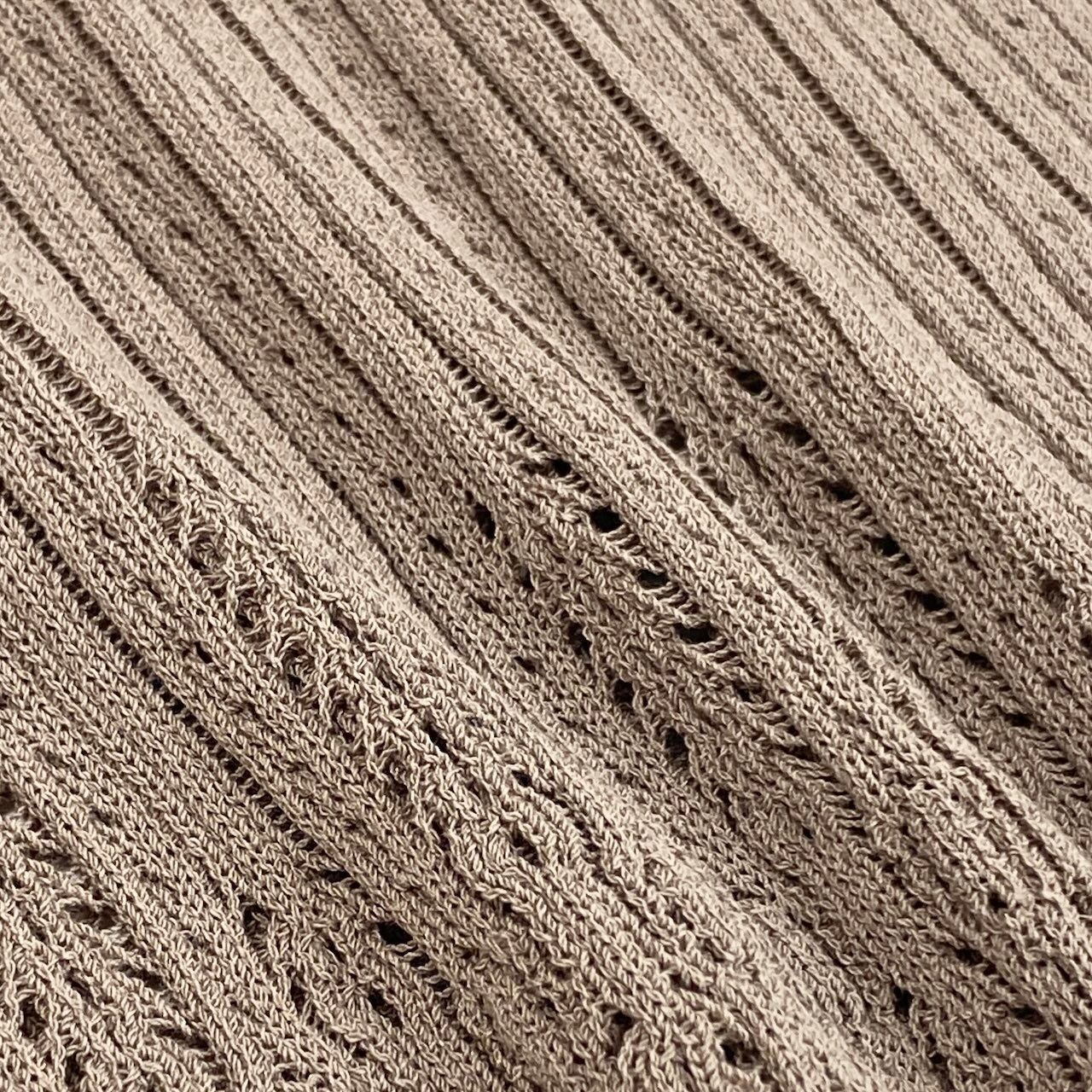 Dior Galiano Era Sleeveless Neck Knit Sweater Cotton Silk Top 38 Beige — view 6