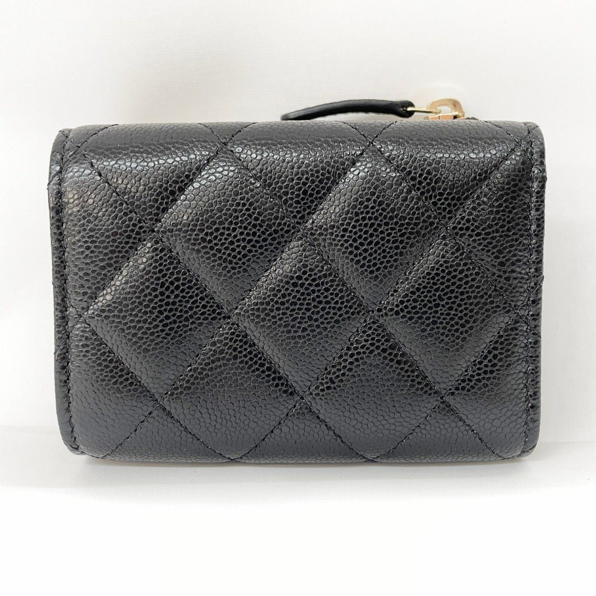 Chanel Trifold Wallet Zippy Caviar Leather Black — view 2
