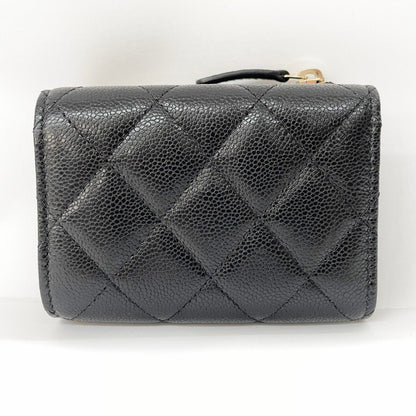 Chanel Trifold Wallet Zippy Caviar Leather Black — view 2