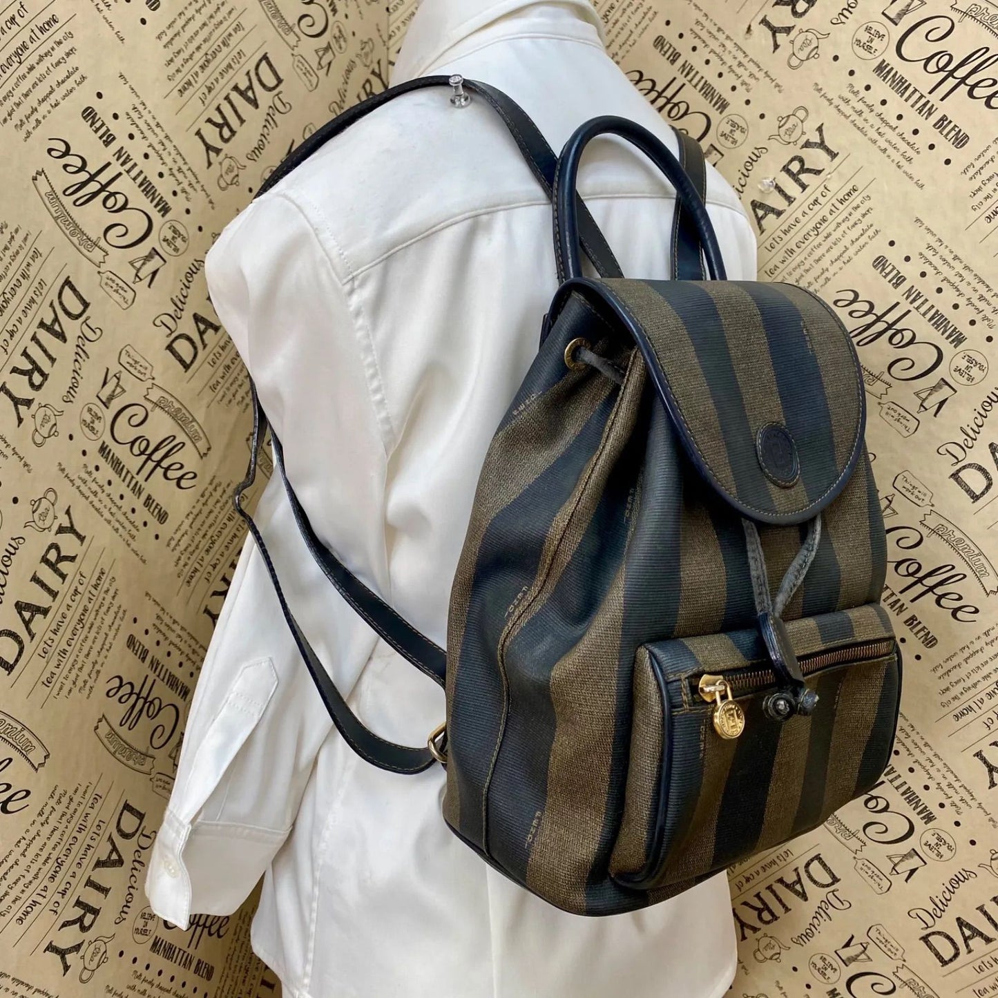 Fendi Vintage Pecan Backpack Brown — view 2