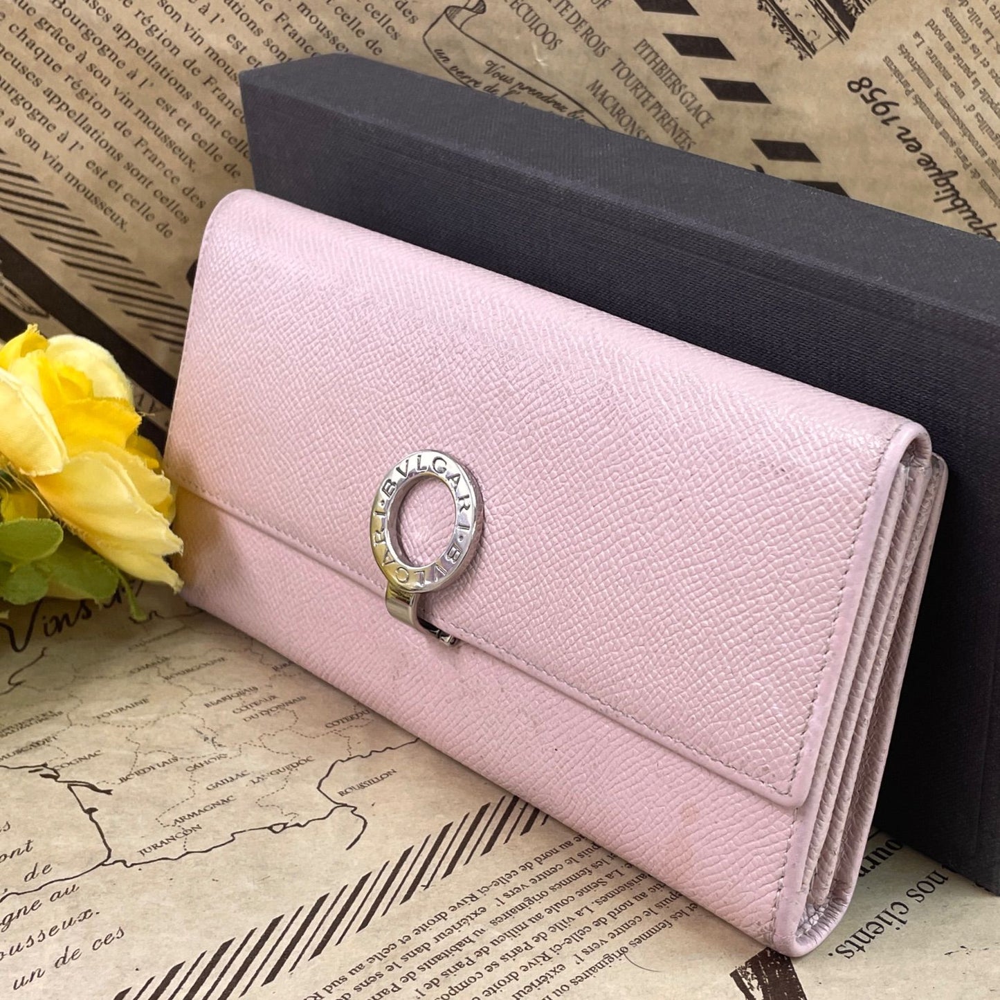 Bvlgari Wallet Bifold Hook Pin KJ B-zero