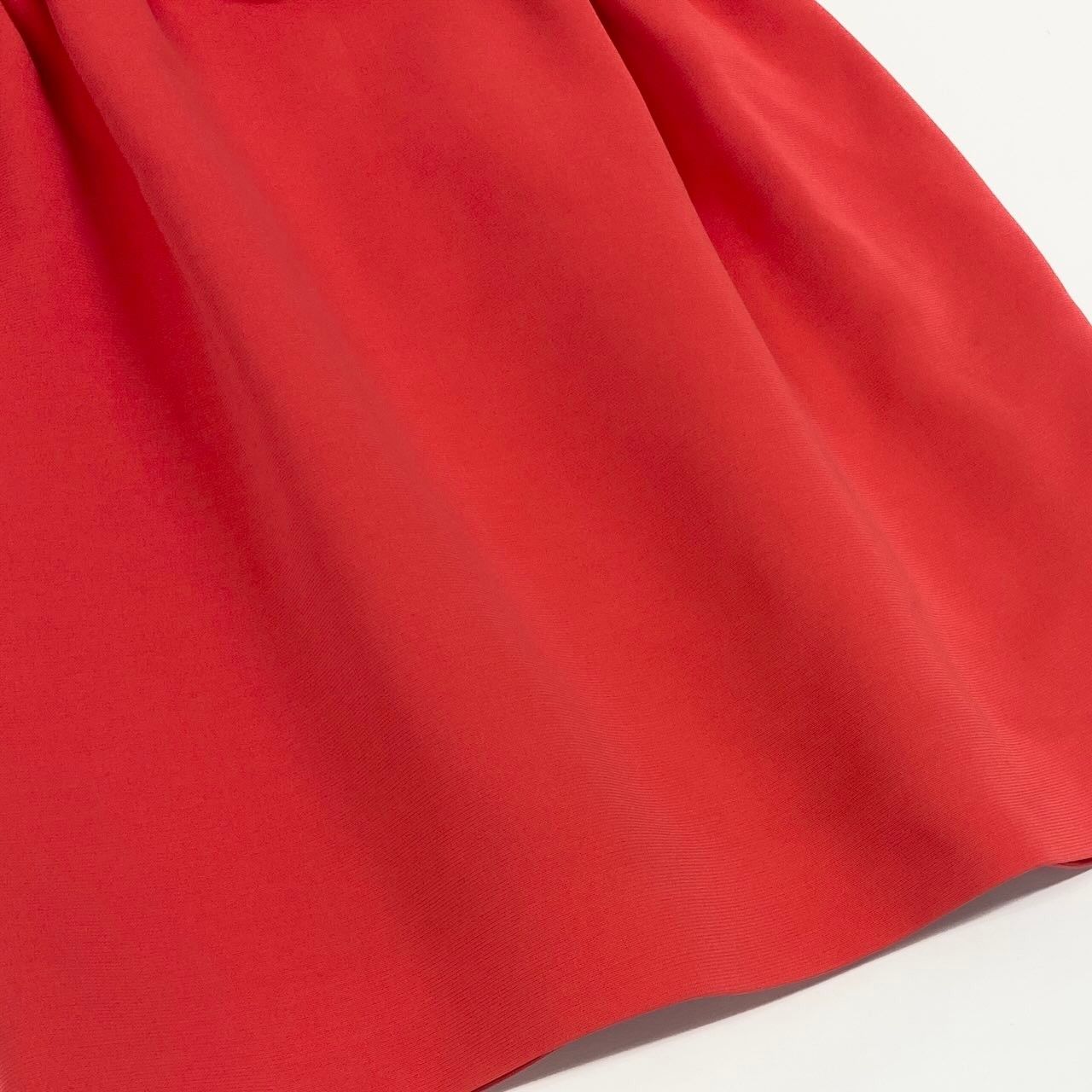 Louis Vuitton Belted Dress LV Logo Button Short Sleeve Hzl 38 Red — view 8