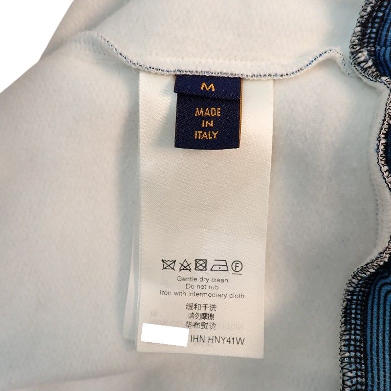 Louis Vuitton Monogram Printed Overhood M Hoodie Cotton Blue — view 8