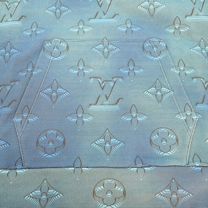 Louis Vuitton Monogram Printed Overhood M Hoodie Cotton Blue — view 6