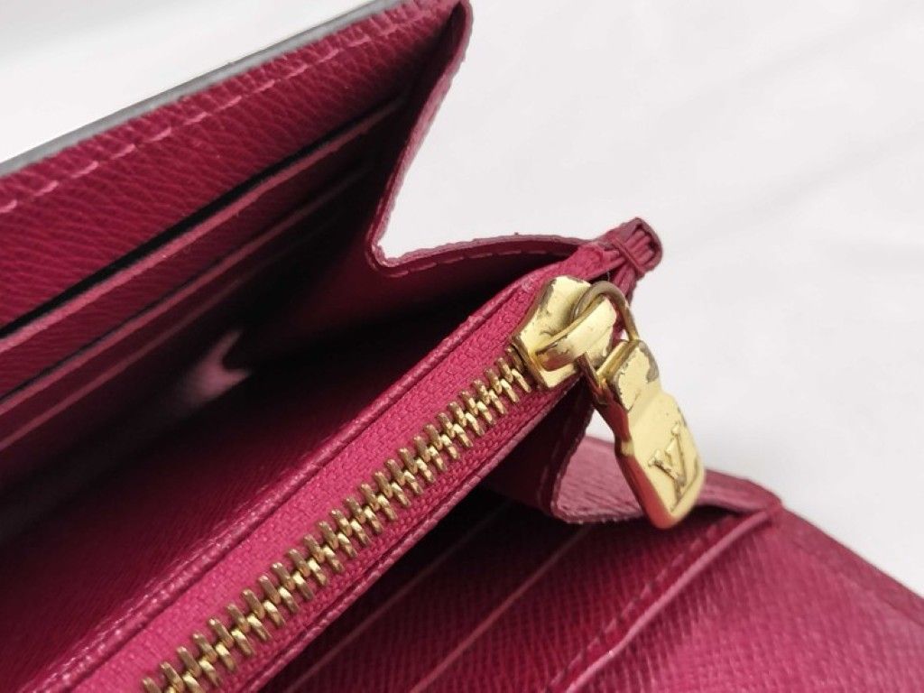 Louis Vuitton Wallet Porte Feuille Sarah Brown Fuchsia Monogram Bifold — view 8