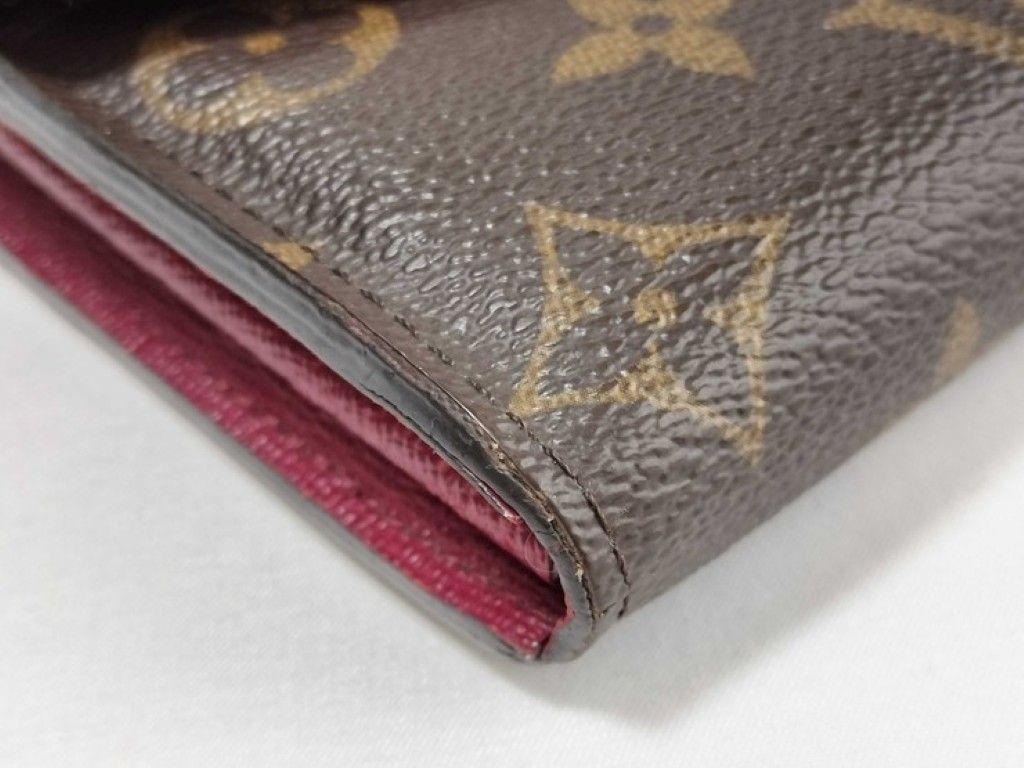 Louis Vuitton Wallet Porte Feuille Sarah Brown Fuchsia Monogram Bifold — view 4