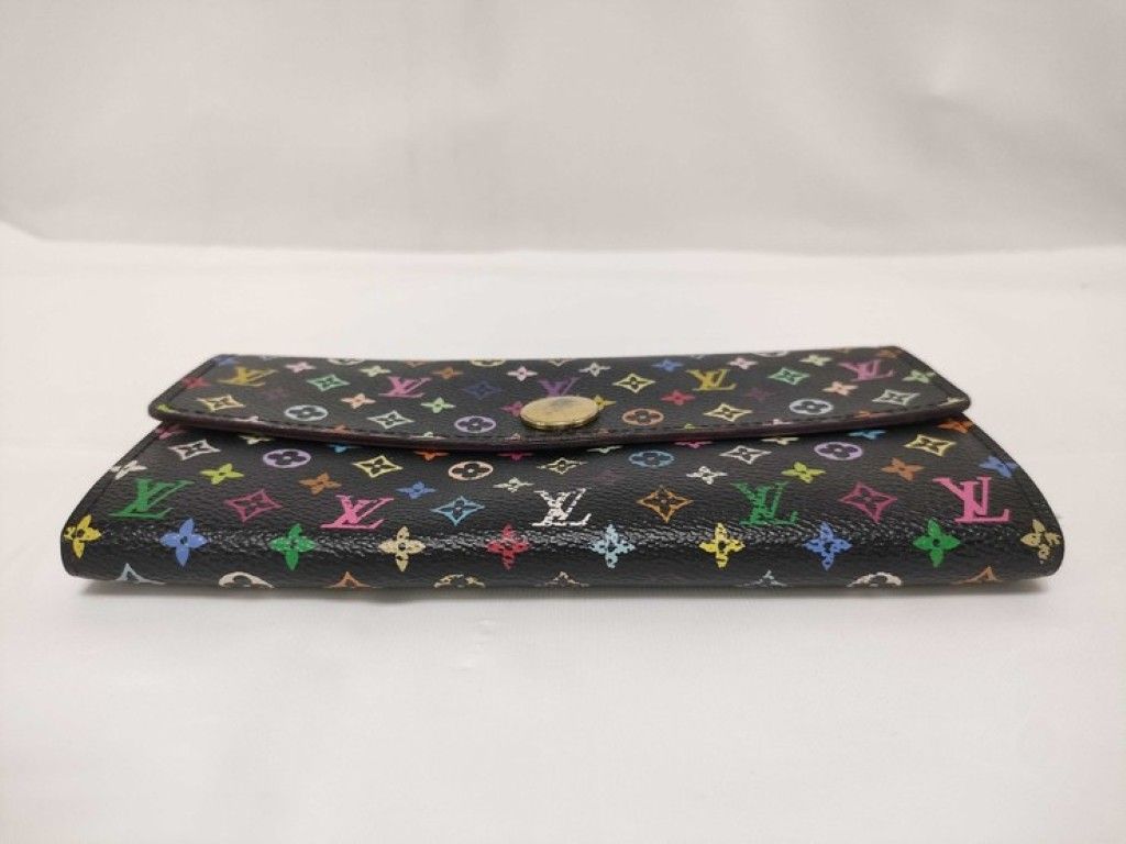 Louis Vuitton Wallet Porte Feuille Sarah Grenade Monogram Multicolor Bifold Gold — view 3