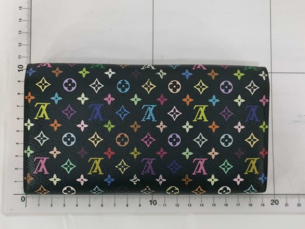 Louis Vuitton Wallet Porte Feuille Sarah Grenade Monogram Multicolor Bifold Gold — view 2