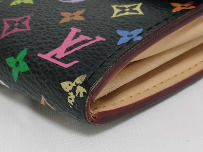 Louis Vuitton Wallet Porte Feuille Sarah Grenade Monogram Multicolor Bifold Gold — view 4