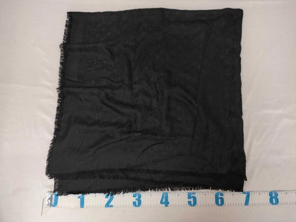 Louis Vuitton Shawl Monogram Black Silk 60% Wool Scarf — view 2