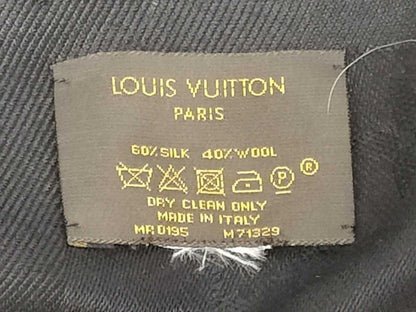 Louis Vuitton Shawl Monogram Black Silk 60% Wool Scarf — view 3