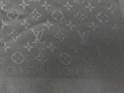 Louis Vuitton Shawl Monogram Black Silk 60% Wool Scarf — view 5