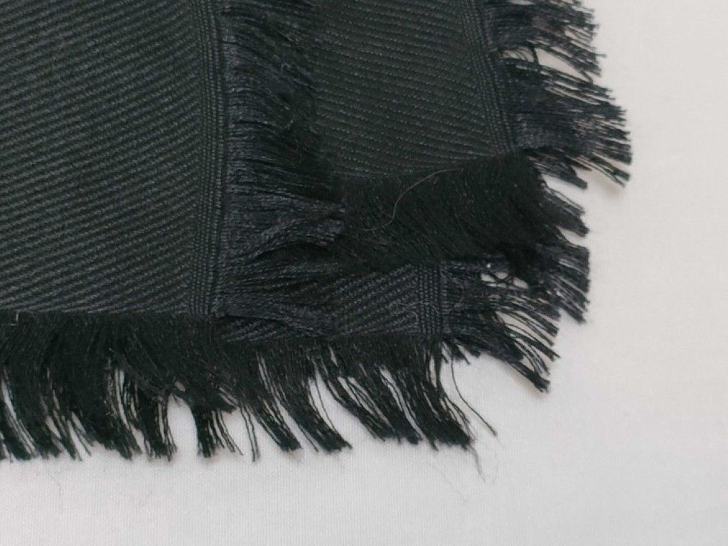 Louis Vuitton Shawl Monogram Black Silk 60% Wool Scarf — view 6