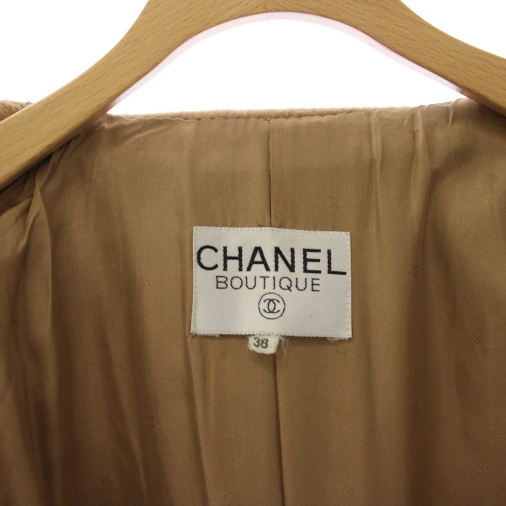 Chanel Boutique Star Coat Outer CC Logo Button 38 Beige YT — view 5
