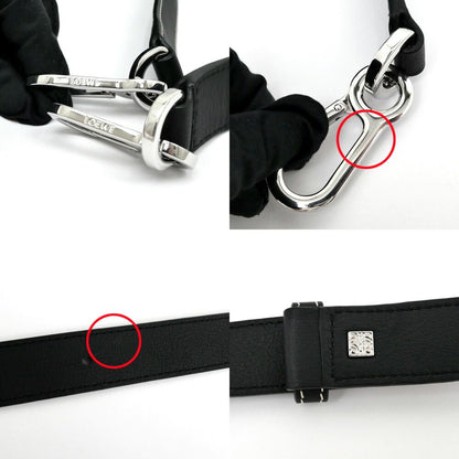 Loewe Elephant Leather Shoulder Bag Large Black Silver Purse — view 6