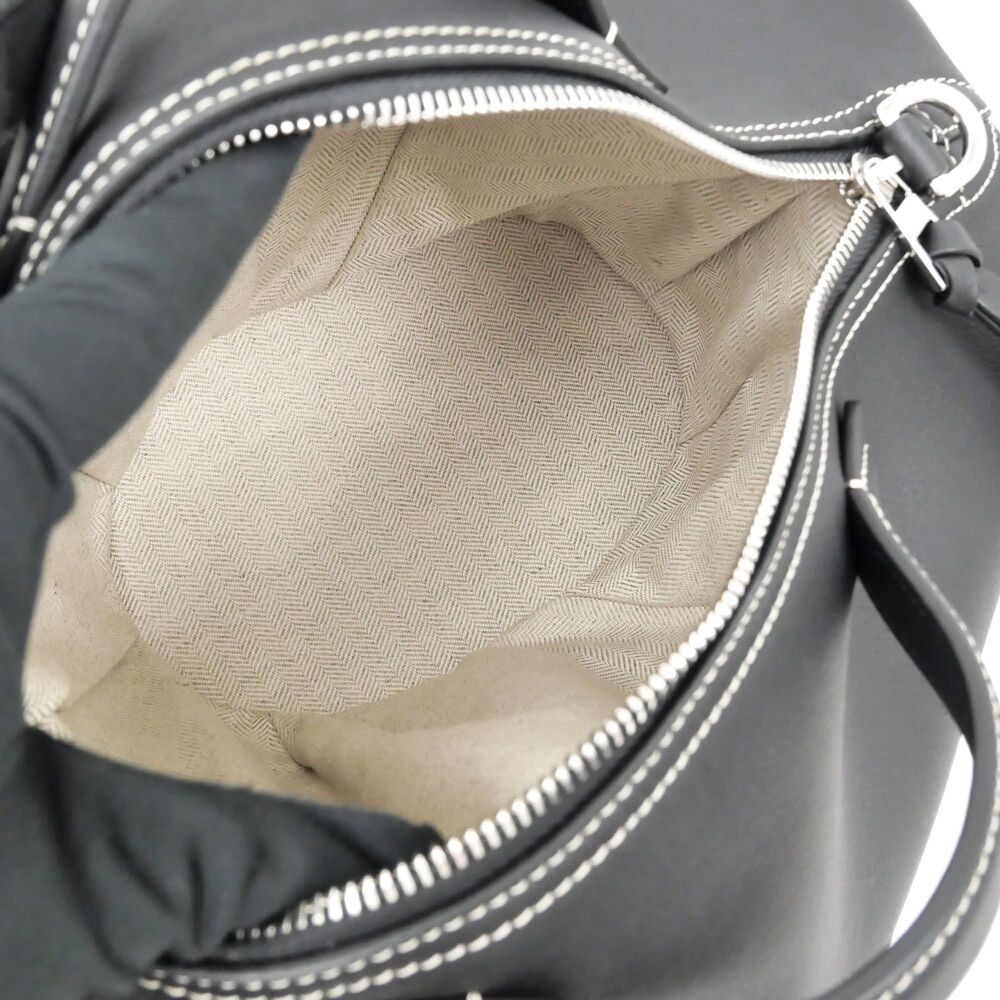 Loewe Elephant Leather Shoulder Bag Large Black Silver Purse — view 5