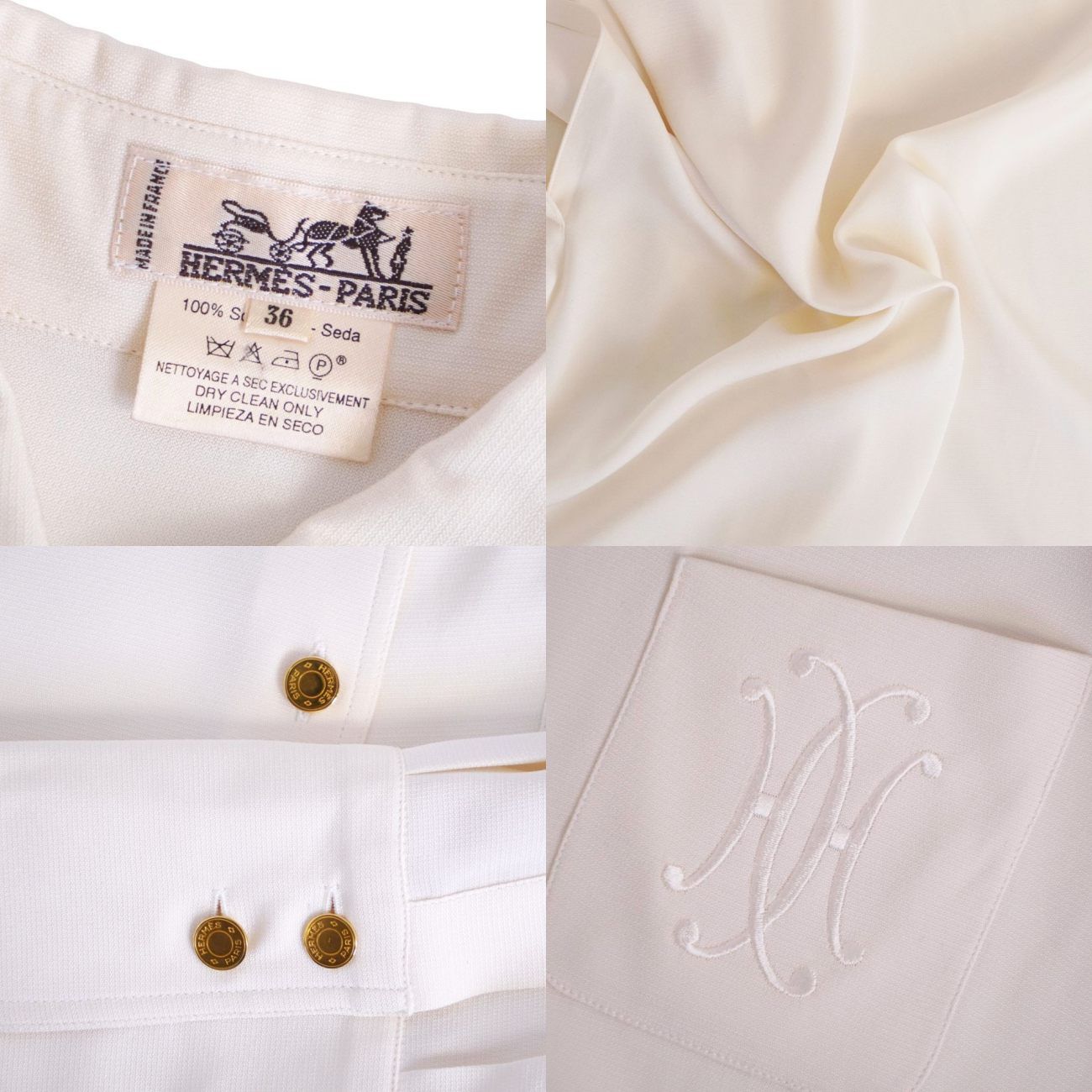 Hermes Vintage Shirt Blouse Long Sleeve — view 7