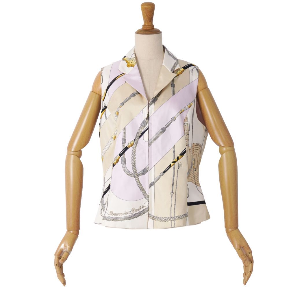 Hermes Vintage Vest Gilet Clic Clac — view 3