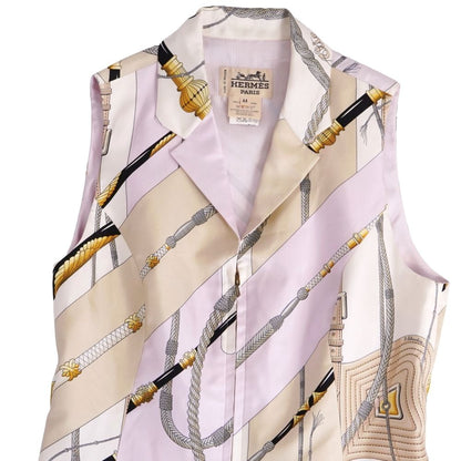 Hermes Vintage Vest Gilet Clic Clac — view 2