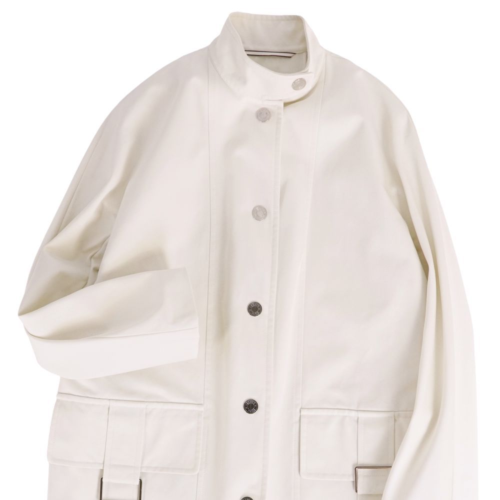 Hermes Coat Long Cotton Gabarge — view 2