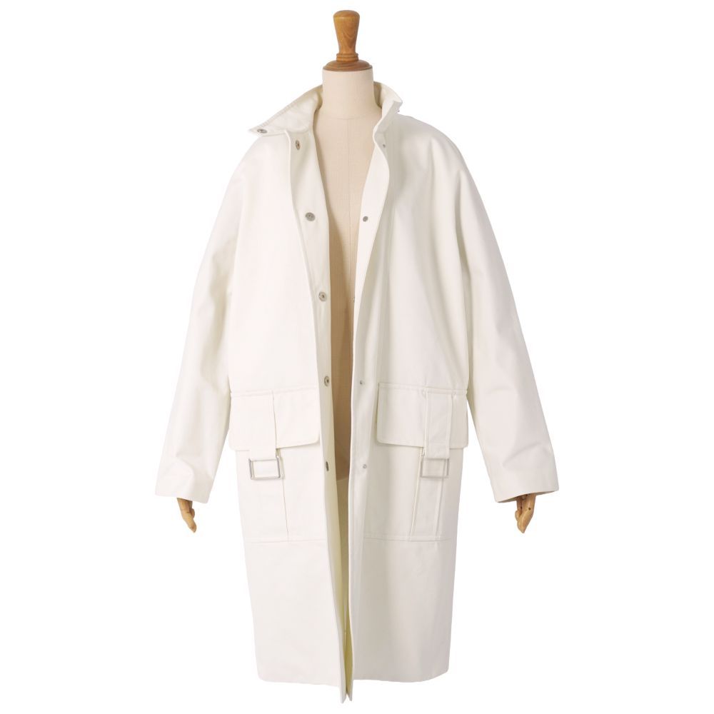 Hermes Coat Long Cotton Gabarge — view 4