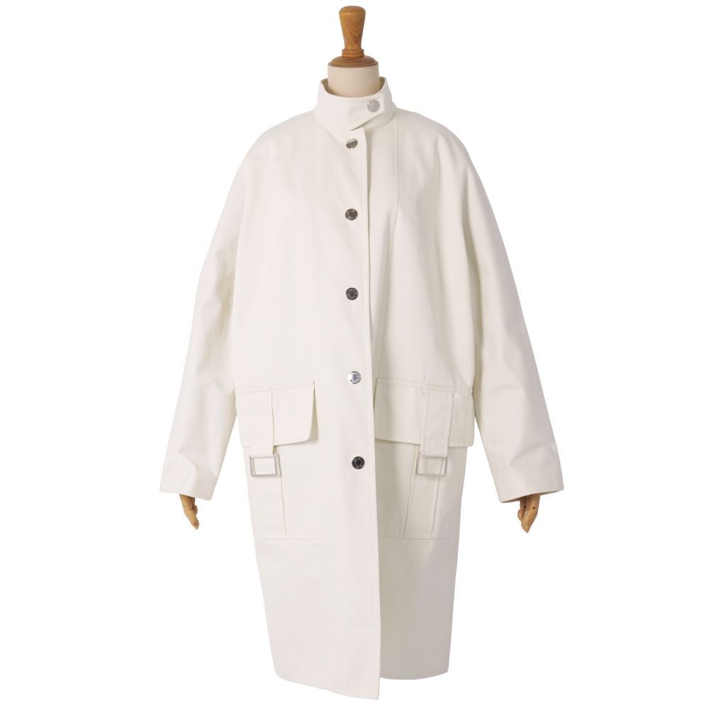 Hermes Coat Long Cotton Gabarge — view 3