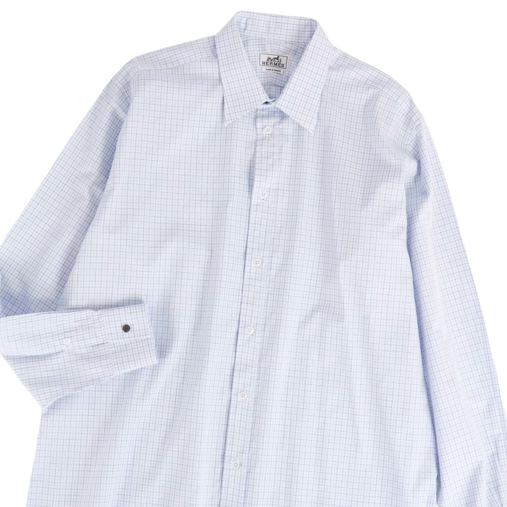 Hermes Shirt Long Sleeve Check Series Bota — view 2